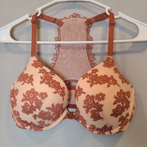 PINK Victorias Secret Bra 32DD Push Up Front Close Lace